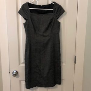 Black Ann Taylor Factory cap sleeve dress.